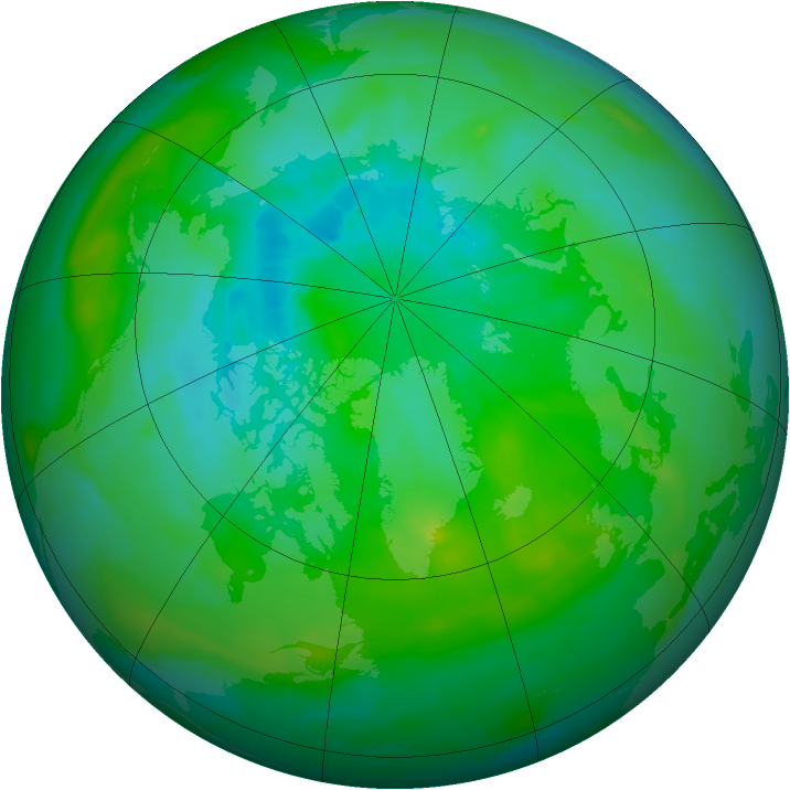 Arctic ozone map for 17 August 2013